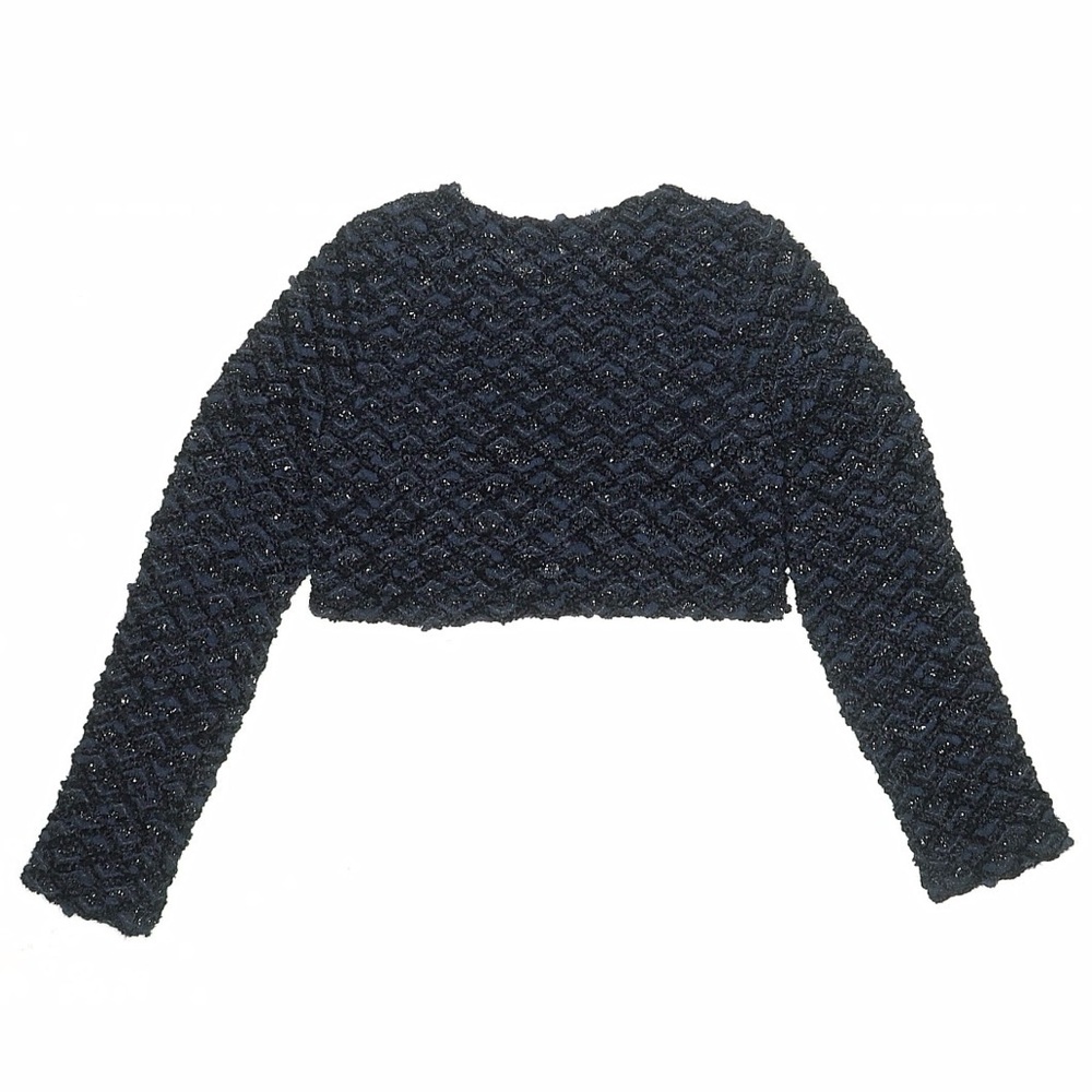 GIRLS PURPLE CROP JACKET